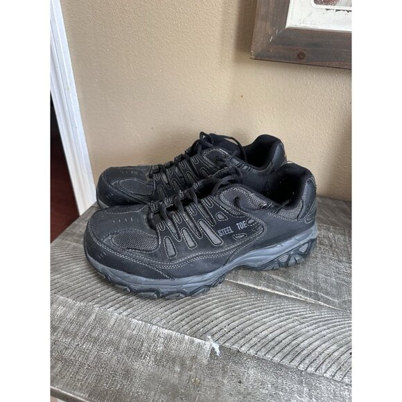 Skechers Men's Work Relaxed Fit: Cankton Steel Toe Athletic Shoes Size 10.5 - Picture 1 of 5